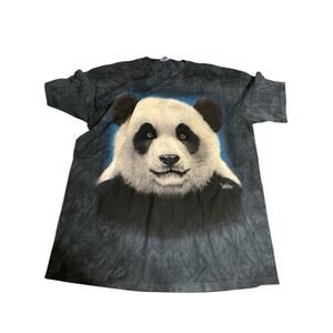 The Mountain Panda Head Big Print Tie Dye Shirt XL